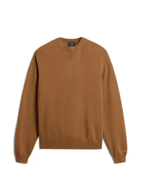 Pulover Woolrich cu decolteu rotund maro