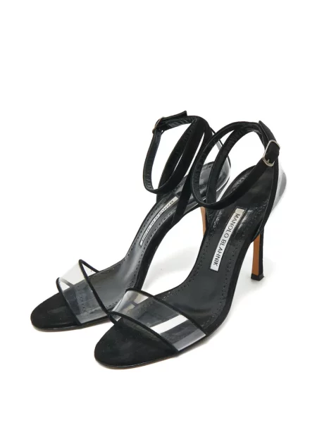 Sandale Manolo Blahnik cu bretele alb