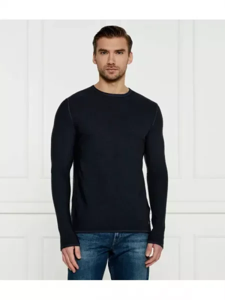 Joop! Jeans Gyapjú kötött pulóver 15 | Modern fit kék