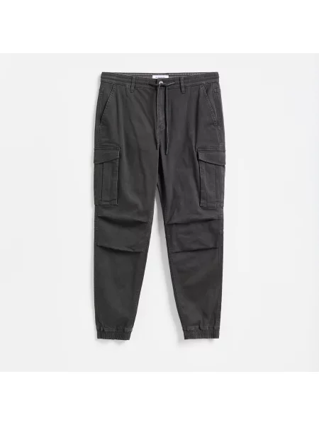 Reserved Kalhoty jogger cargo tmavě šedá