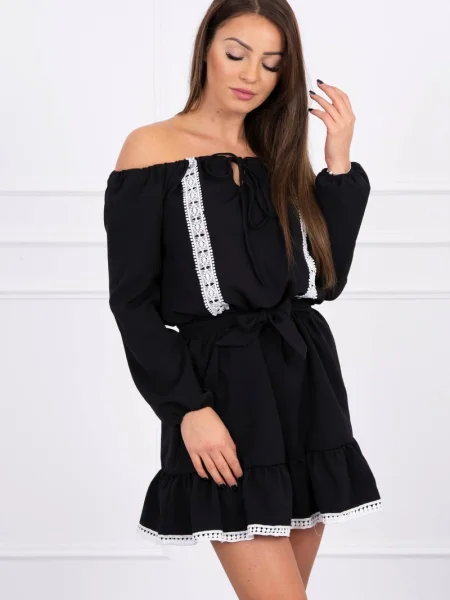 Rochie Kesi din dantelă de costum negru