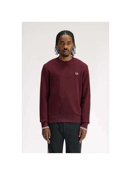 Hanorac crewneck Fred Perry maro