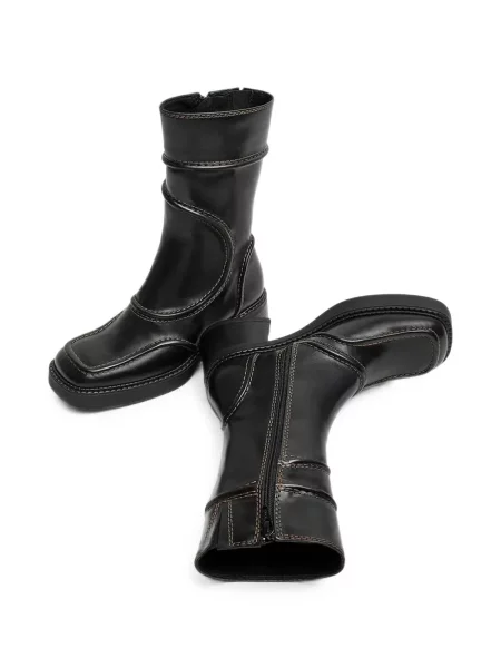 Botine Miista din piele negru