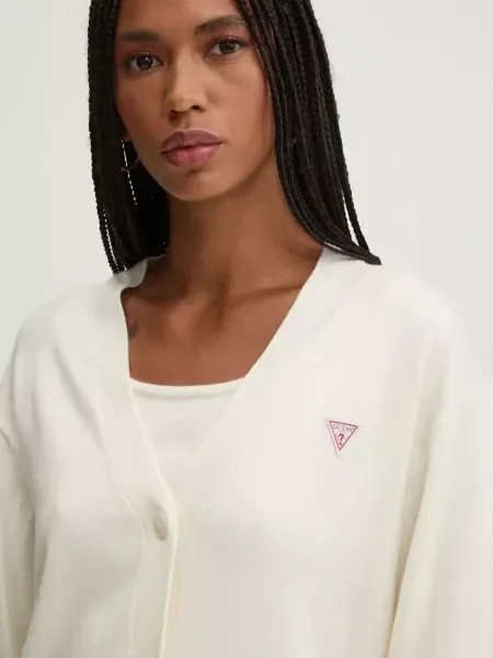 Cardigan Guess Jeans de lână bej