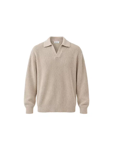 DAN FOX APPAREL Pulover Hasan taupe gri