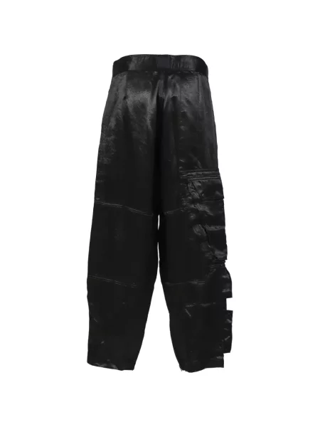 Pantaloni cargo Dairiku din satin negru