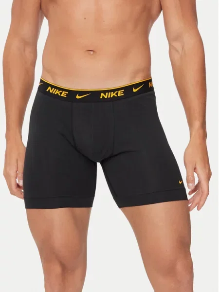 Труси-боксери Nike Everyday Cotton Stretch 3 пари чорний/золотистий/чорний чорні