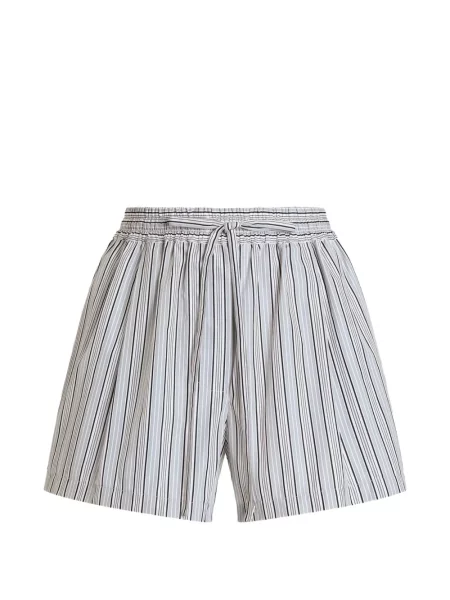 Pantaloni scurți Dolce & Gabbana cu dungi cu cordon gri