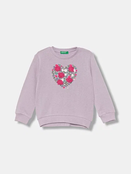 United Colors of Benetton Dětská mikina fialová