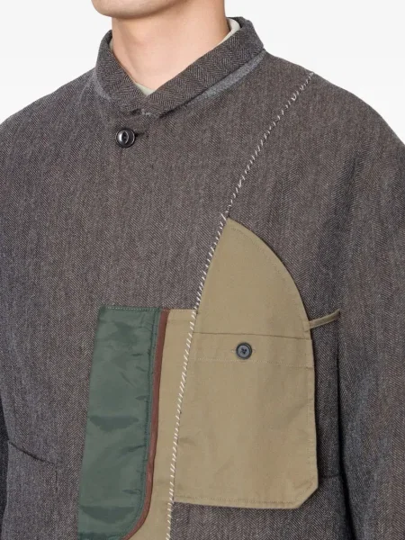 Geacă Kolor cu model herringbone gri