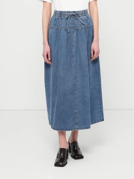 ONLY Fustă ONLLyra denim albastru