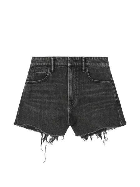 Pantaloni scurți din denim Alexander Wang negru