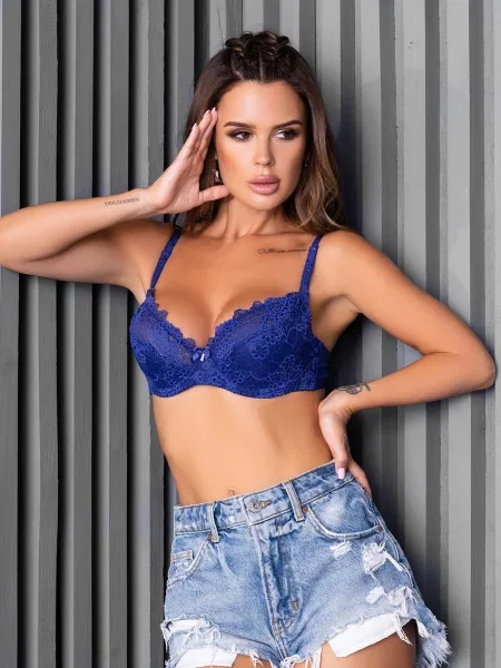 ISSA Plus Бюстгальтер Текстиль синій