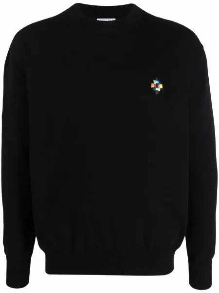 Pulover Marcelo Burlon County Of Milan cu broderie negru