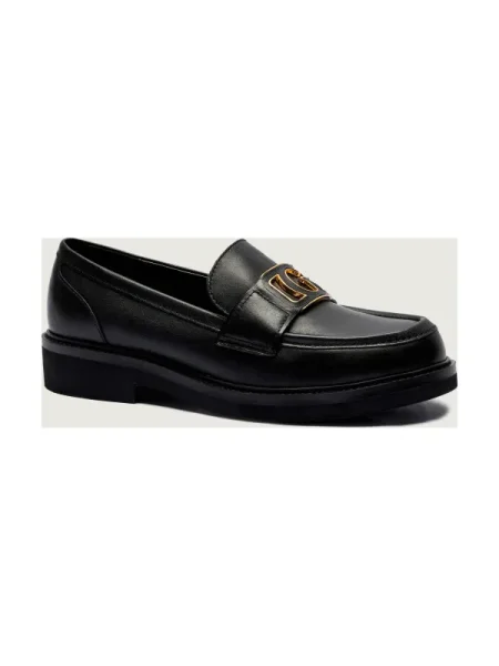 Guess De piele pantofi loafer SHUTTLE negru