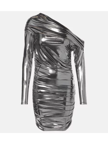 Haljina The Sei od jersey s jednim ramenom srebrena