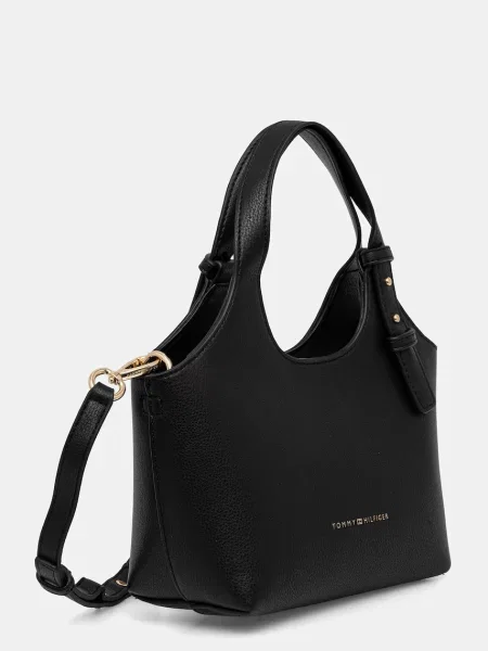 Geantă de mână Tommy Hilfiger Th Logo Mini Tote Black Universal negru