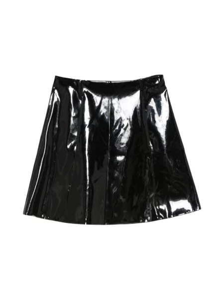 Spódnica skórzana Emporio Armani czarna