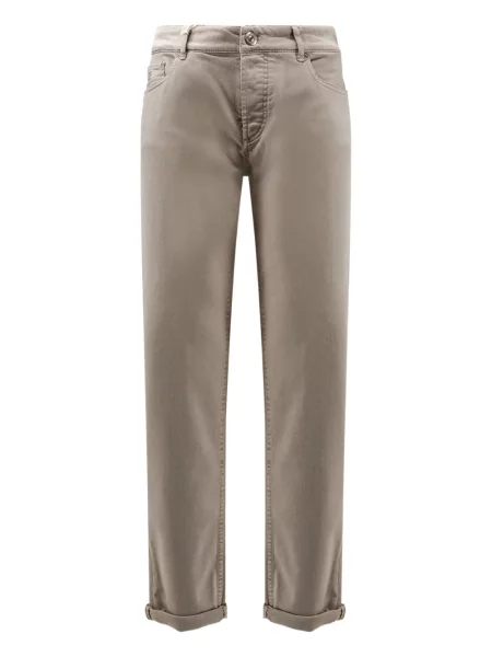 Pantaloni Brunello Cucinelli cu broderie cu 5 buzunare