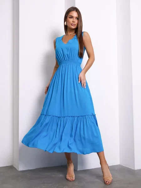 Сукня міді ISSA Plus блакитний