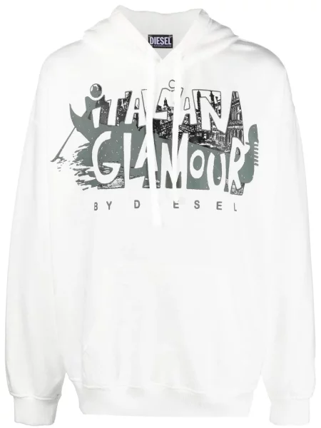 Hoodie Diesel με σχέδιο λευκό