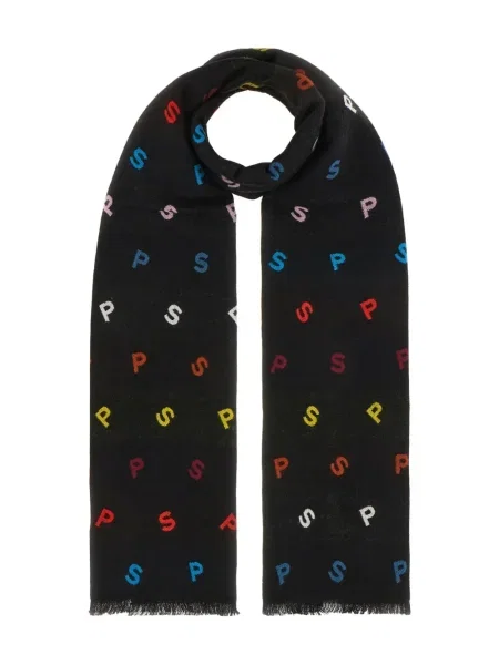 Fular Paul Smith cu franjuri negru