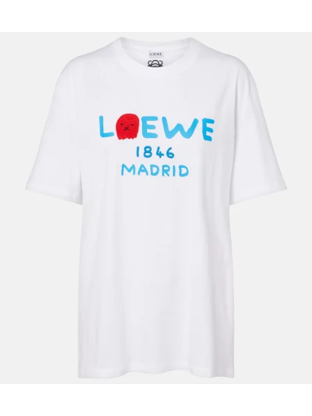 Tricou Loewe din jerseu cu autograf alb