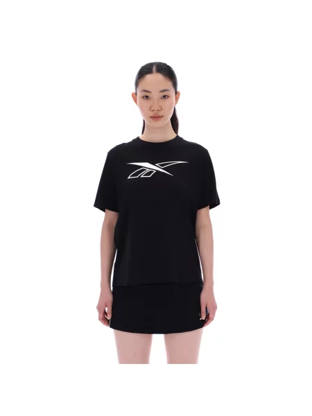 Reebok koszulka z metalicznym logounisex Black Size: czarna