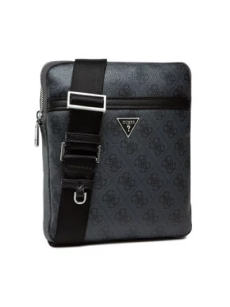 GUESS Taška přes rameno Vezzola čedičová šedá stříbrná černá