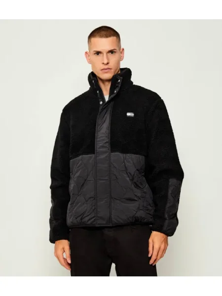 Tommy Jeans Din fleece geacă negru