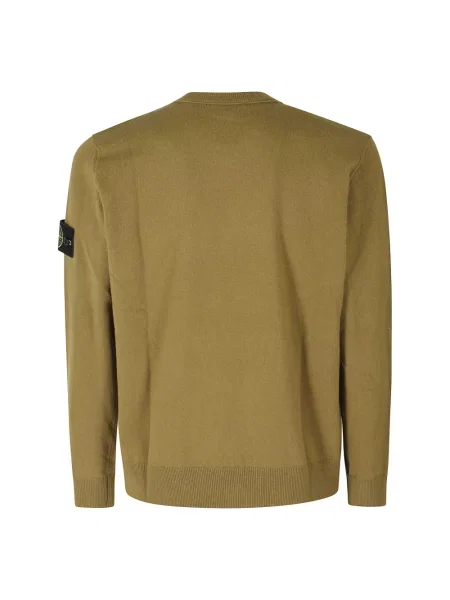Sweter Stone Island wełniany z kamieniami zielony