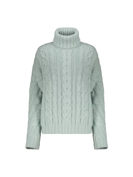 Sweter z golfem Herno wełniany zielony