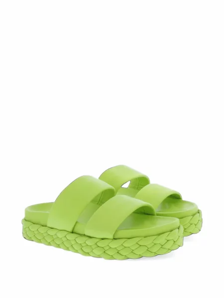Sandale Inuovo din piele țesuți verde