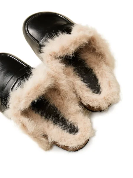 Papuci tip mules Twinset negru