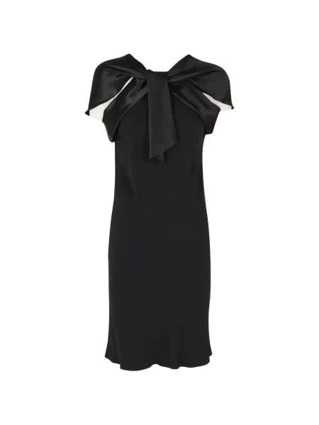 Rochie mini Alberta Ferretti cu funde din satin negru