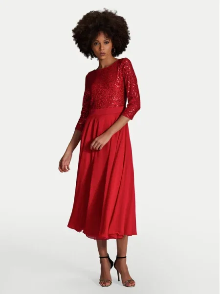 Swing Коктейлна рокля червен