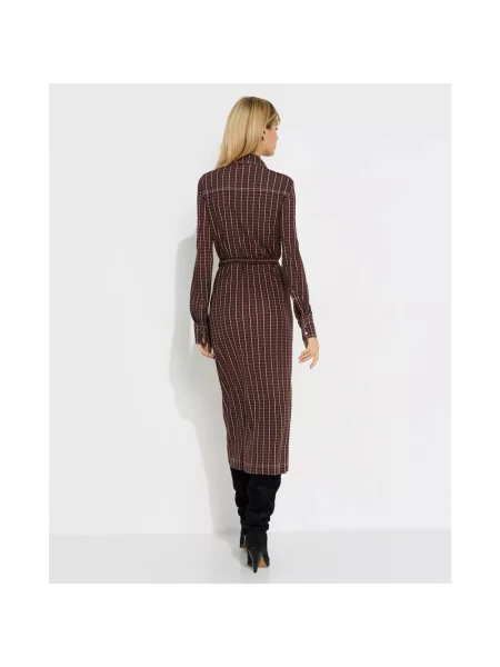 Sukienka maxi Tory Burch brązowa