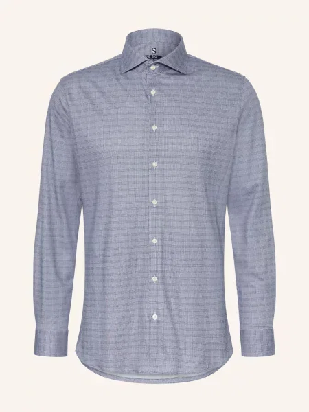 Desoto Jerseyová Košile Slim Fit / tmavě modrá bílá