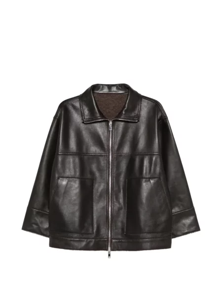 Kožená bunda Leather Authority hnedá