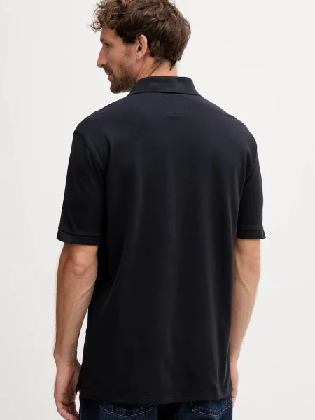 Однотонное поло Armani Exchange черное