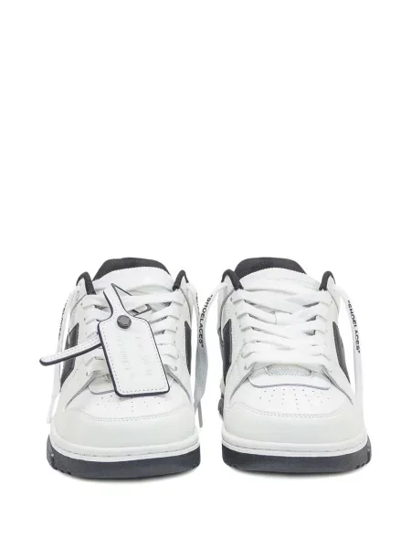 Sneakerși Off-white din piele alb