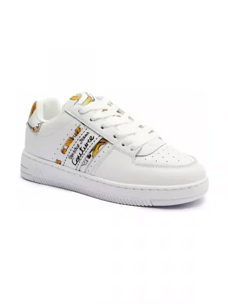 Versace Jeans Couture Sneakers FONDO MEYSSA DIS. cu adaos de piele alb