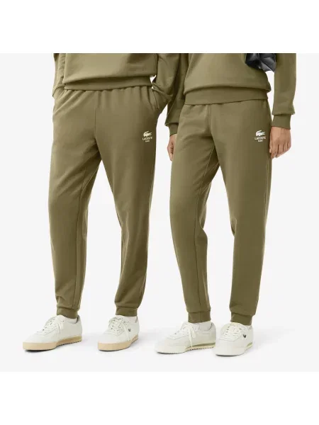 Lacoste Spodnie Dresowe Ze Zwężanymi Nogawkami zielony