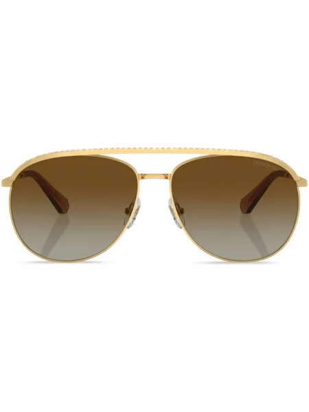 Ochelari de soare Swarovski de cristal auriu