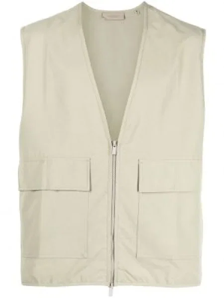 Елек Fear Of God Essentials с V-образно деколте зелено