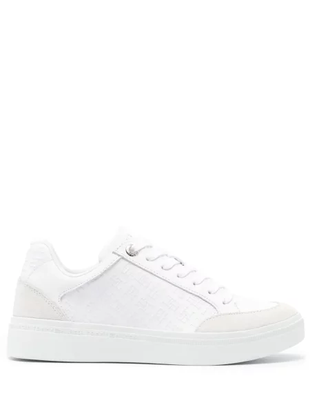 Sneakerși Tommy Hilfiger din piele alb