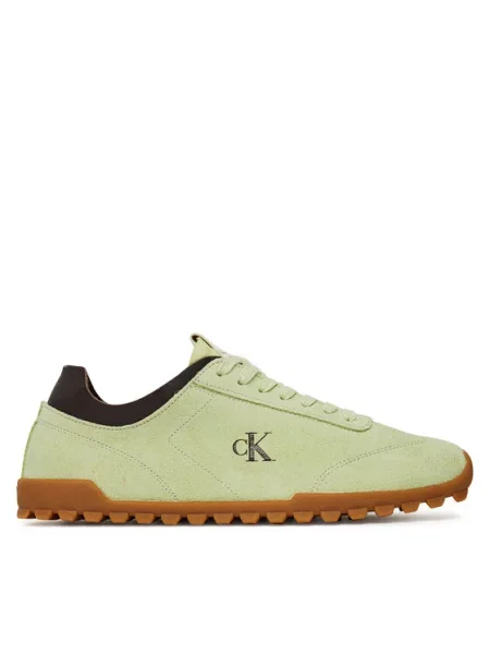 Calvin Klein Jeans Sneakersy Low Profile Runner Mg Sue zielony
