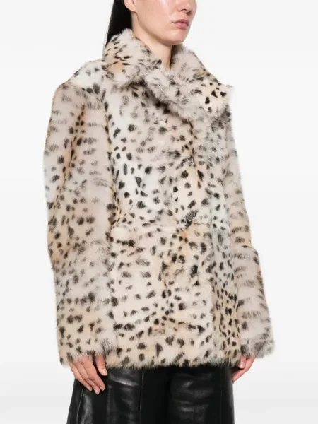 Reversibil geacă Arma cu imagine cu model leopard