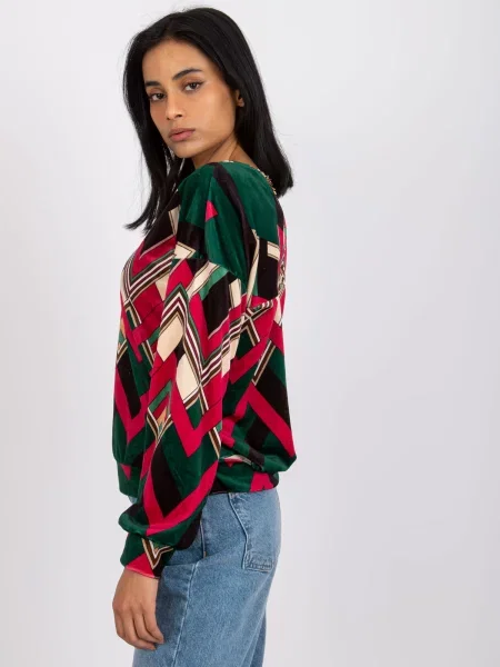 Bluză Fashionhunters verde