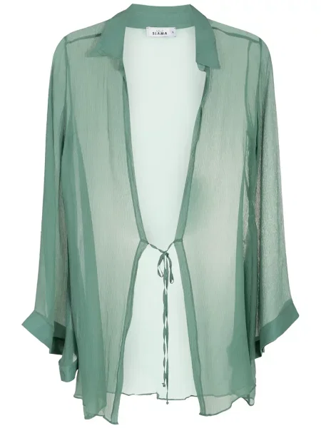 Rochie Amir Slama de mătase de costum verde
